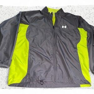 Under Armour Men's Charcoal and Neon Yellow Windbreaker